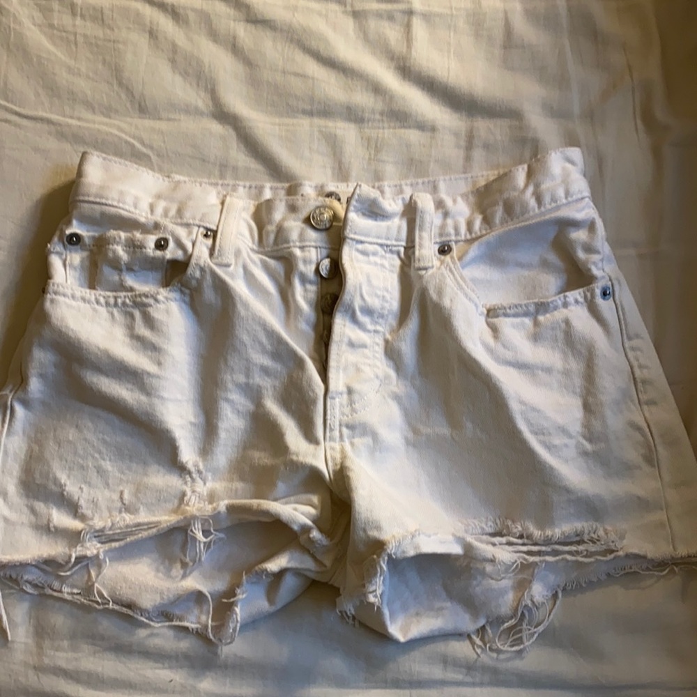 White Free People jean shorts
